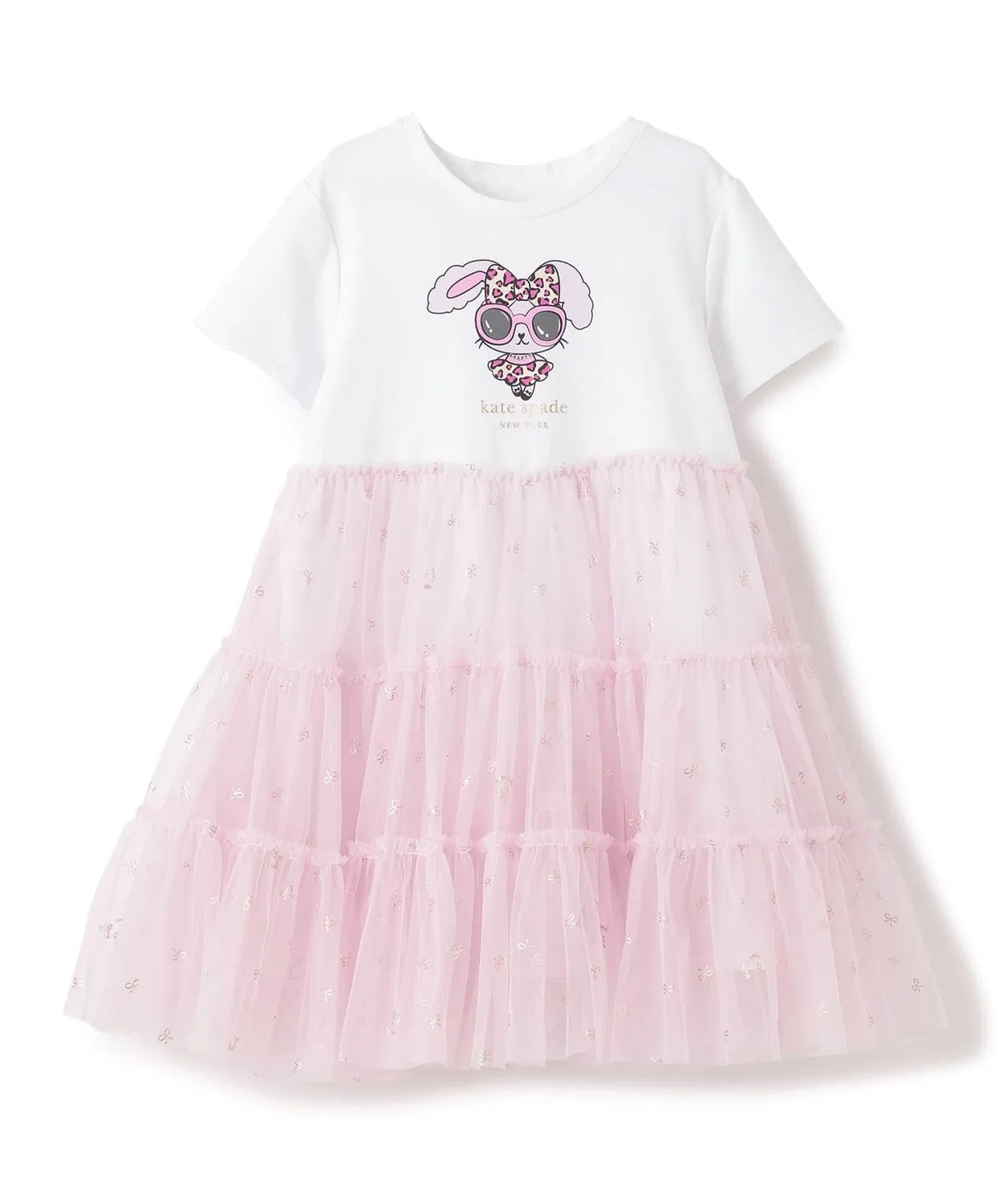 Детское платье-комбинация Kate Spade New York Kids с бантом белое
