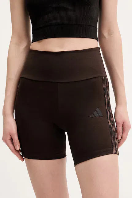Шорты из эластичного хлопка Adidas, коричневый