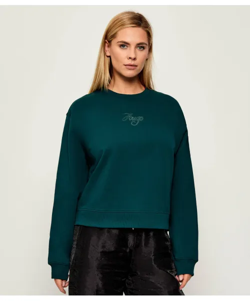 

Толстовка deroxina_6 Oversize fit Hugo, зеленый