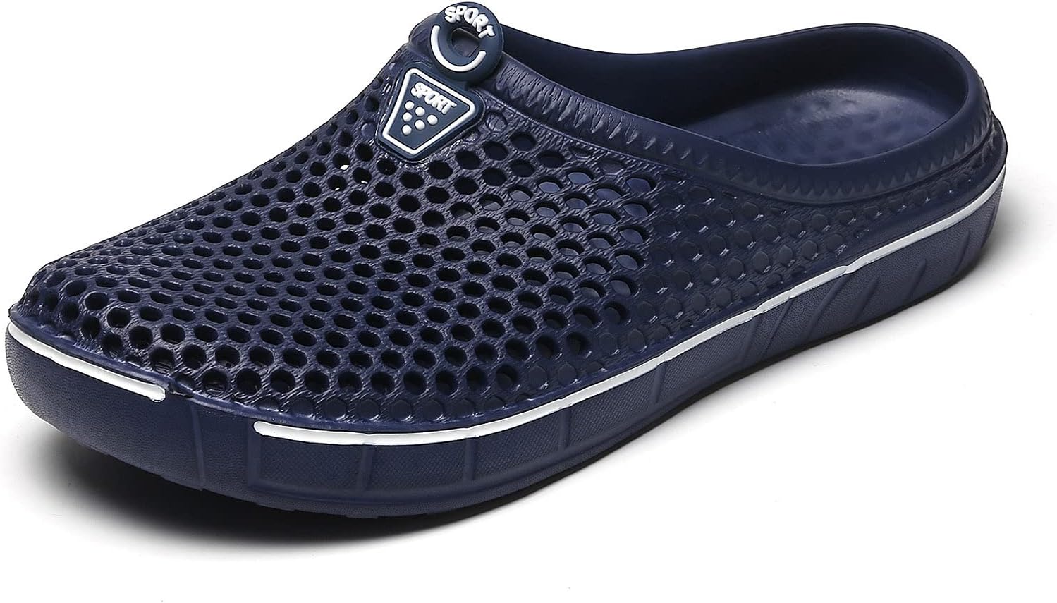 

Женские садовые сабо FLIOZY, мужские пляжные туфли для воды, тапочки-сандалии, дышащие повседневные легкие уличные прогулочные туфли, унисекс, темно-синий