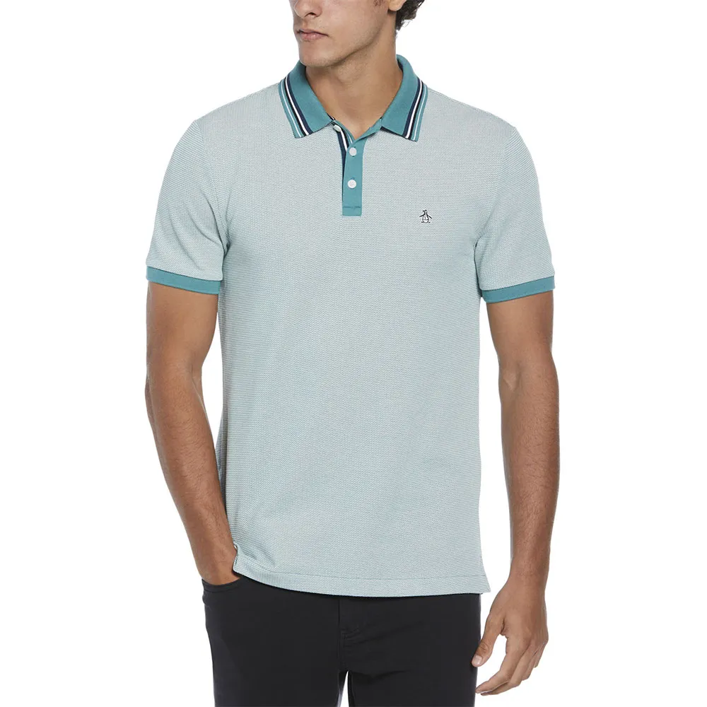 

Поло с коротким рукавом Original Penguin Birdseye Pique Tipped, синий
