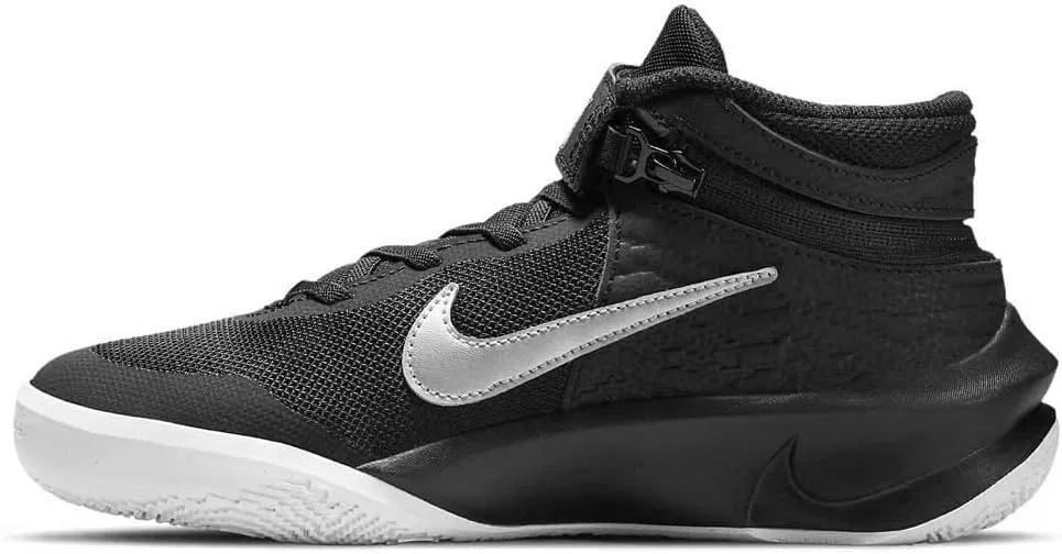 Кроссовки Nike Jungen Nike Team Hustle D 10 Flyease, Black Metallic Silver Volt White — фото 4