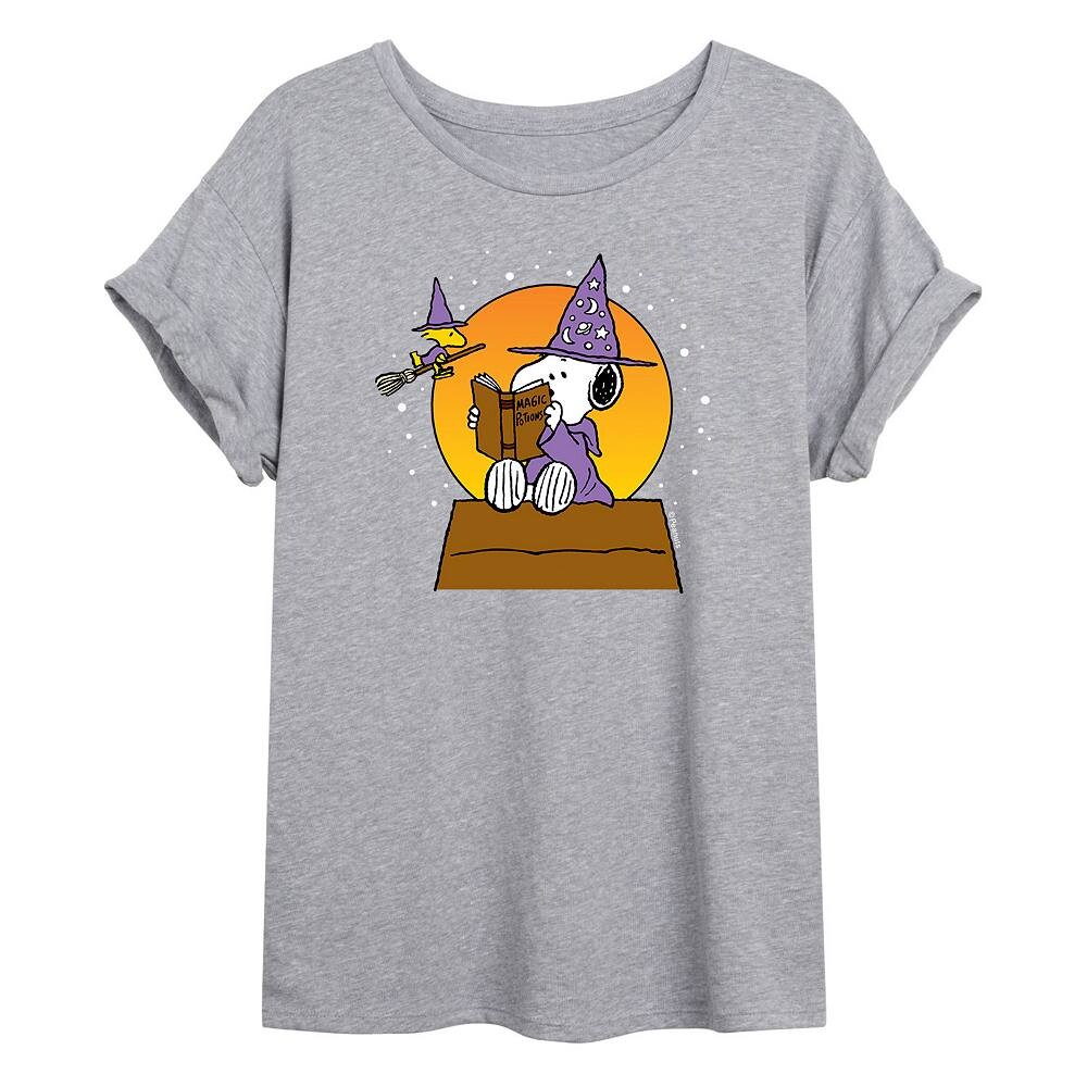 

Большая футболка с рисунком Snoopy Wizard для детей Peanuts "Magic Potions" Licensed Character, серый