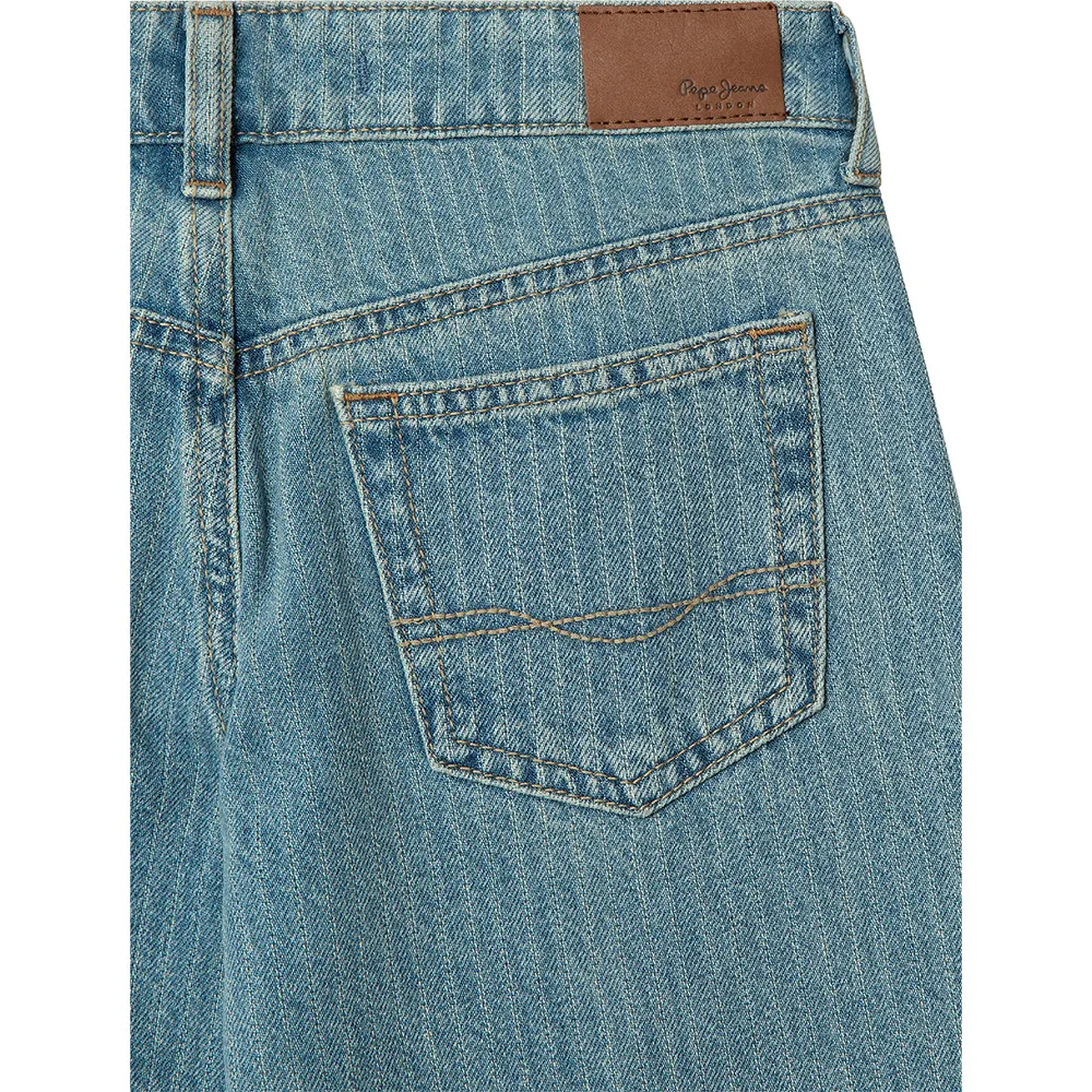 Джинсы Pepe Jeans Wide Leg Lexy Stripe с низкой посадкой, синий — фото 4