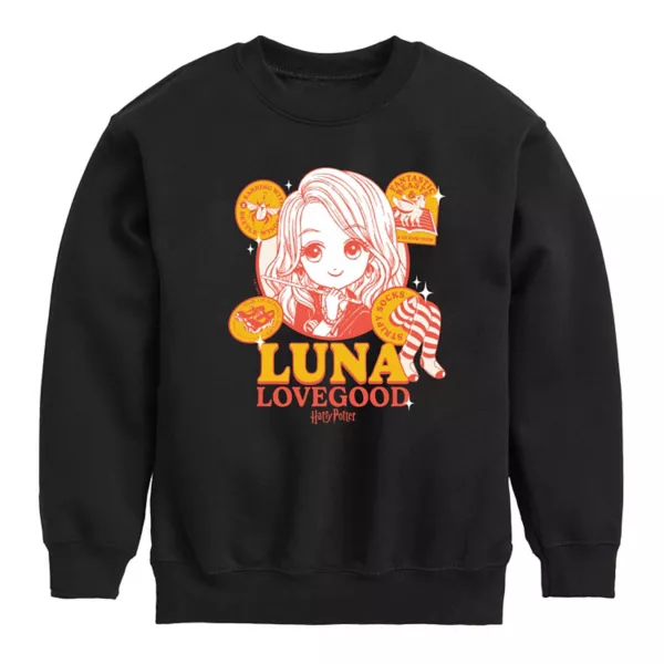

Флисовая толстовка Luna Lovegood для мальчиков 8-20 лет Harry Potter, черный