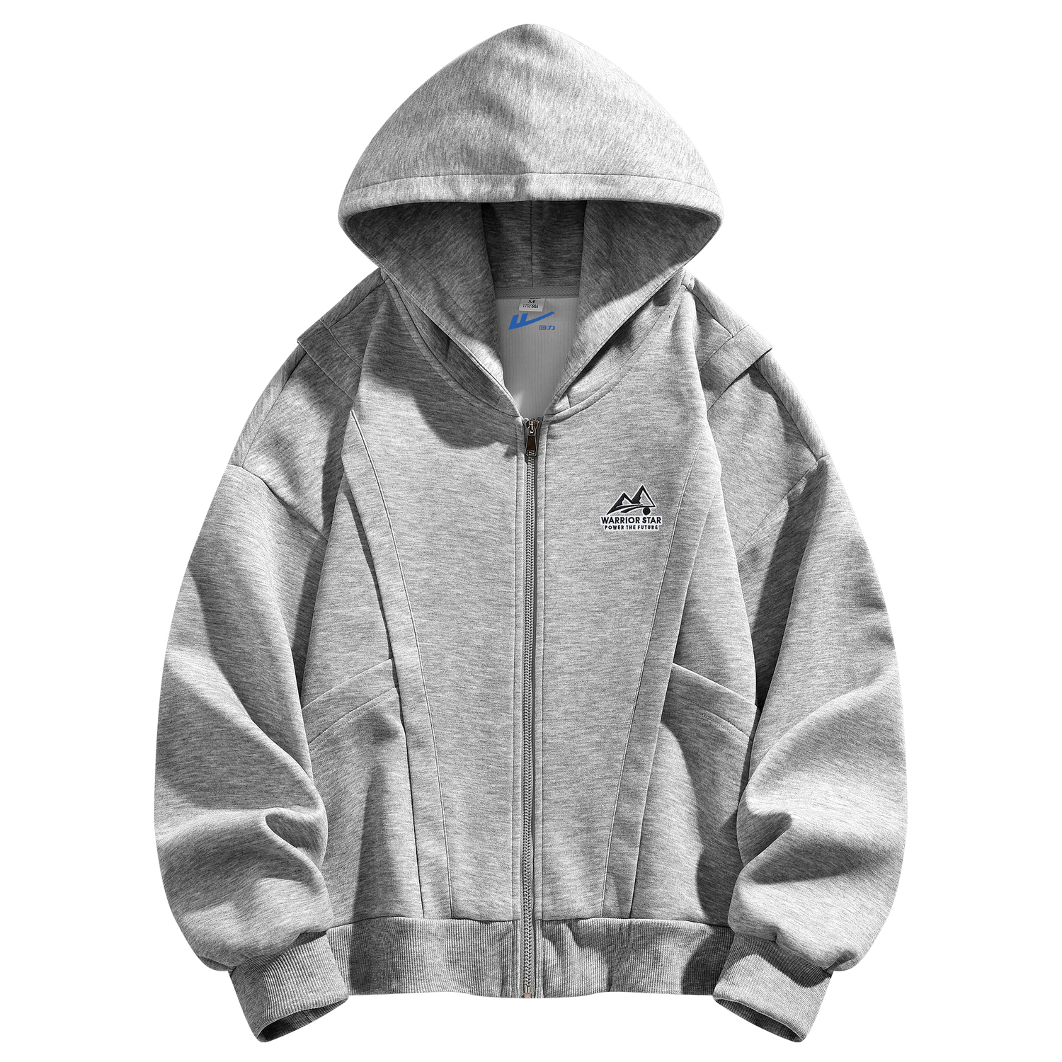 

Толстовка Unisex Hooded Moderate Cardigan WARRIOR, светло-серый