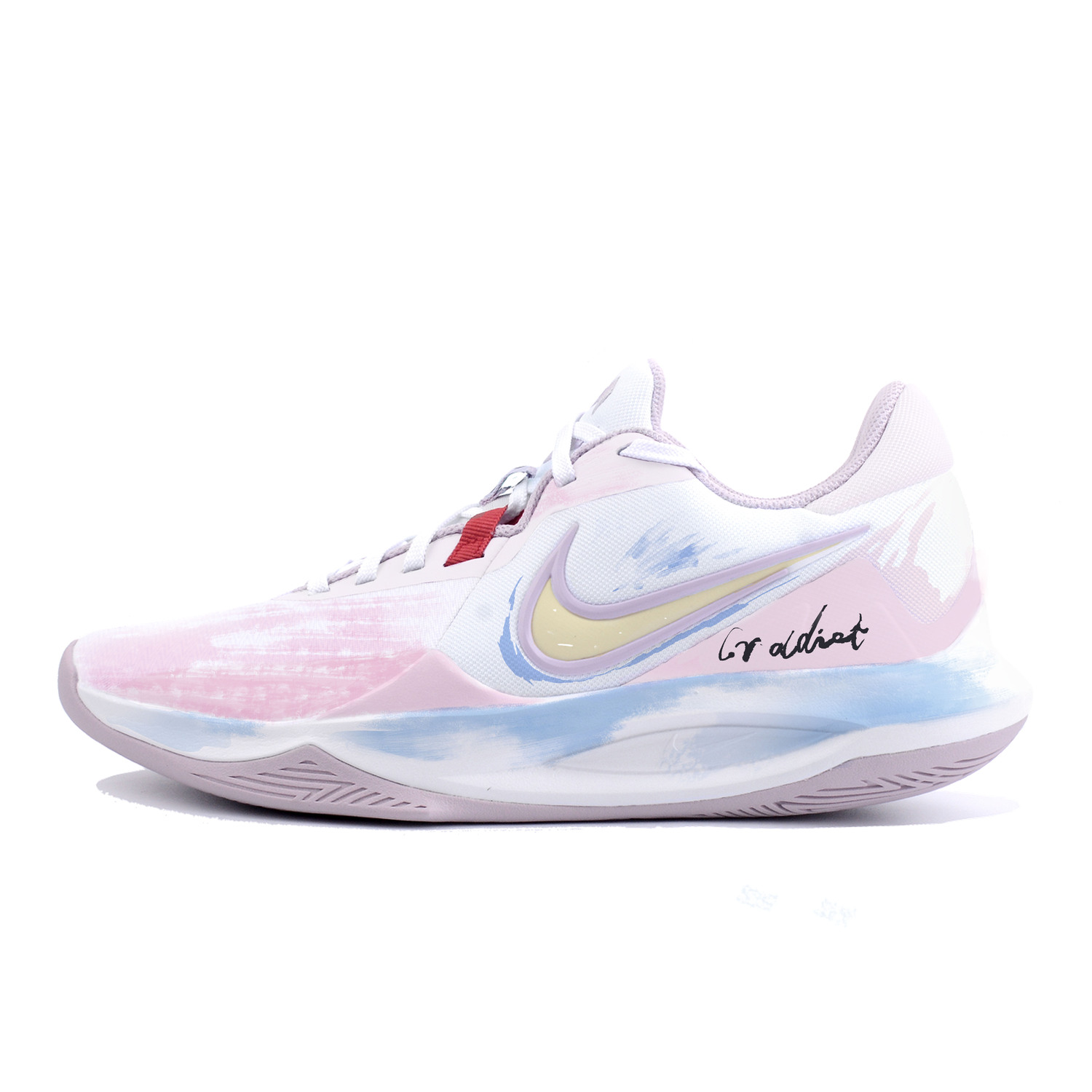 

Nike Точность 6 питательные низкие баскетбольные кроссовки мужские розовый фиолетовый