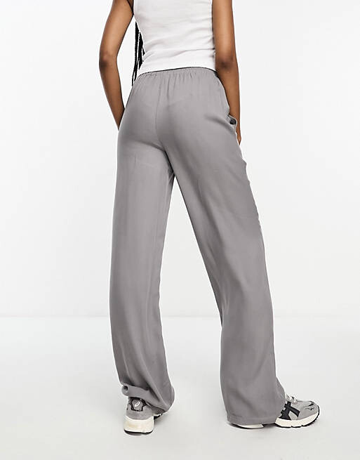 

Серые брюки без застежки ASOS DESIGN Tall, Серый, Серые брюки без застежки ASOS DESIGN Tall