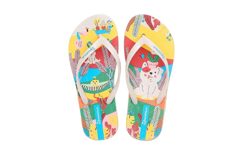 Детские уличные сандалии Ipanema Soft Sole бежево-желто-красные — фото 4