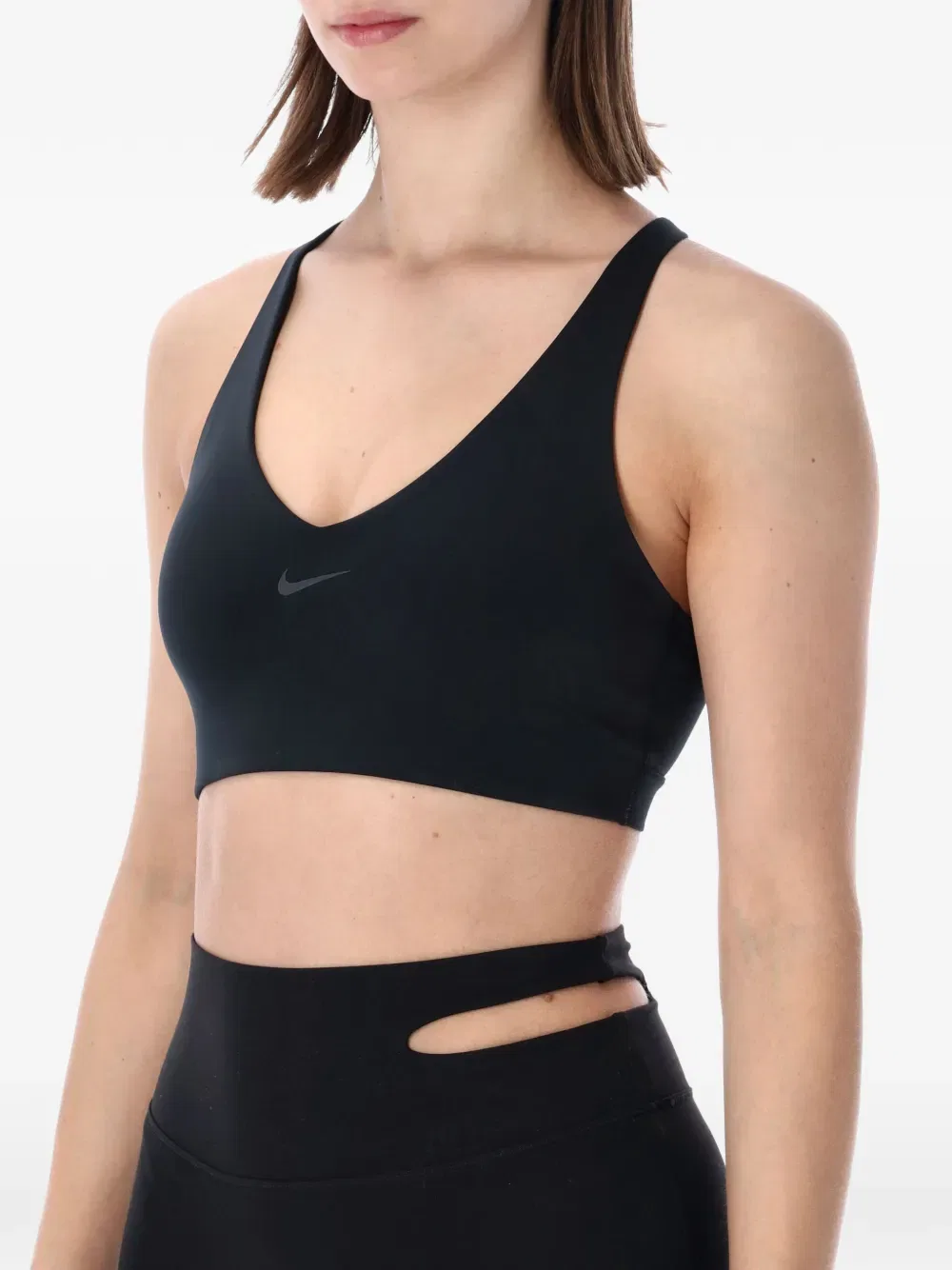 Спортивный бюстгальтер Universa с подкладкой Nike, черный — фото 3