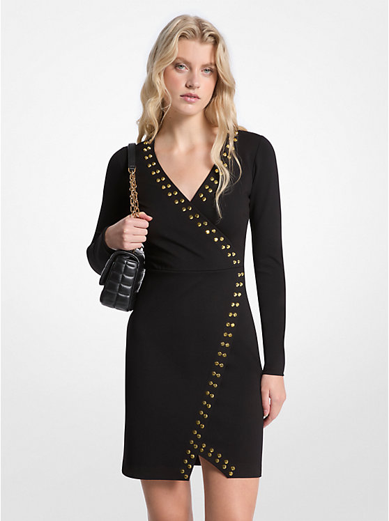 

Платье на запах с заклепками Michael Kors, черный