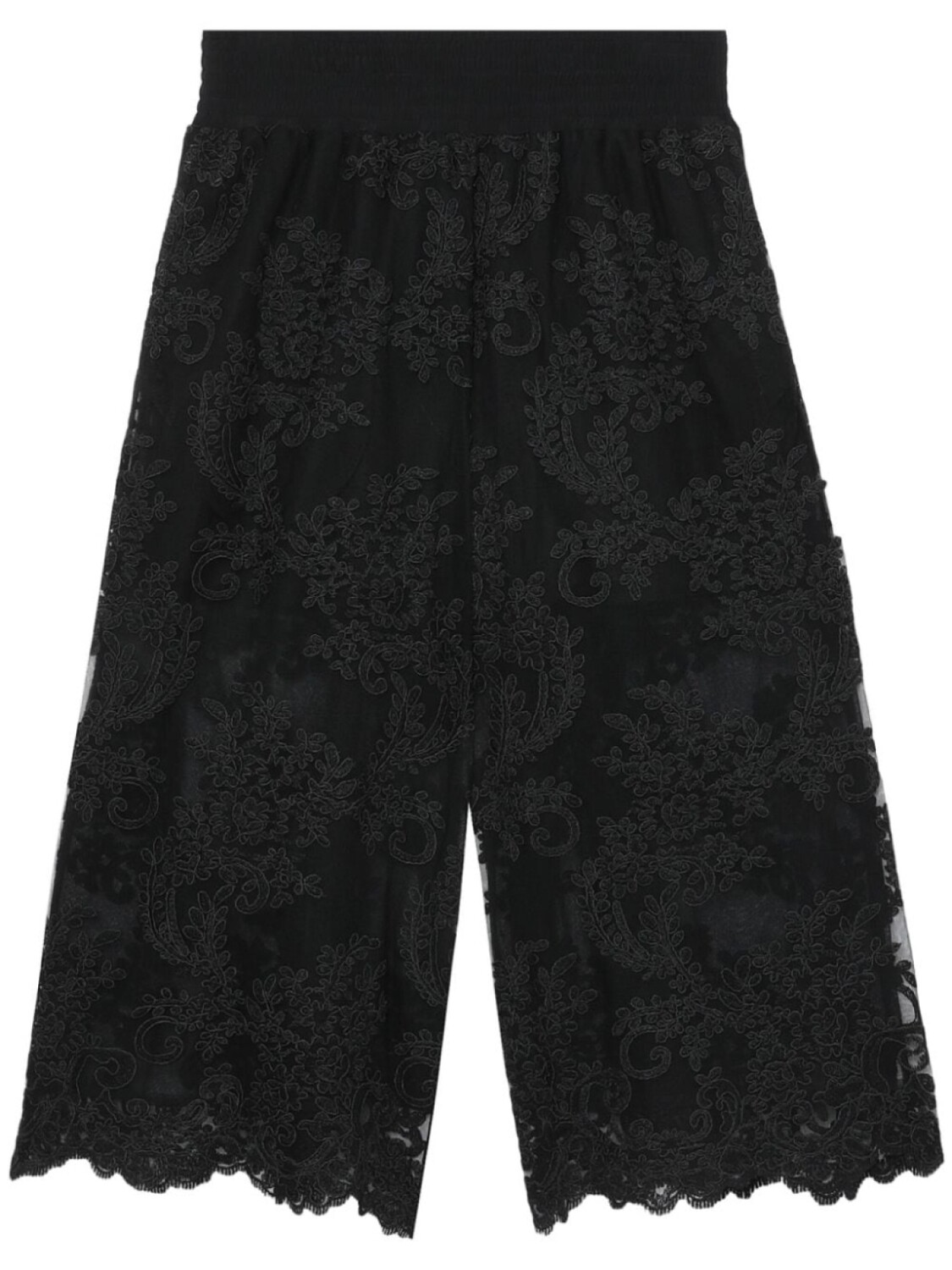 

Кружевные шорты с фестонами Simone Rocha, черный