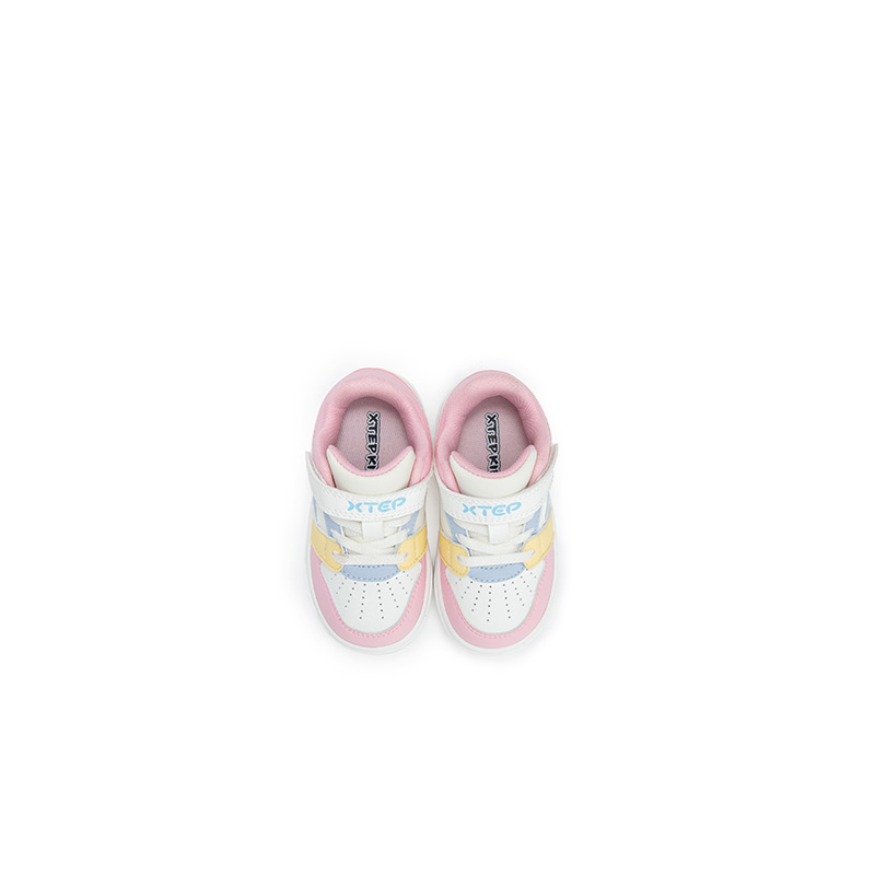 Износостойкие поддерживающие низкие кроссовки для малышей Sail White Baby Pink XTEP, розовый — фото 4