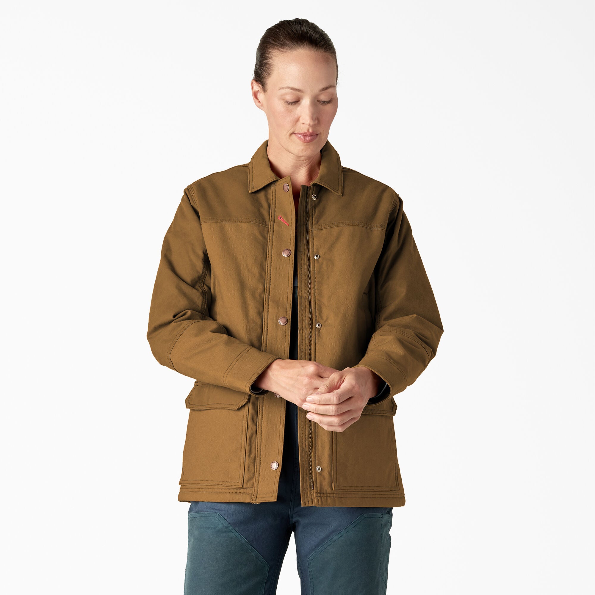 

Женское повседневное пальто из вощеного холста Dickies, цвет brown duck (bd)