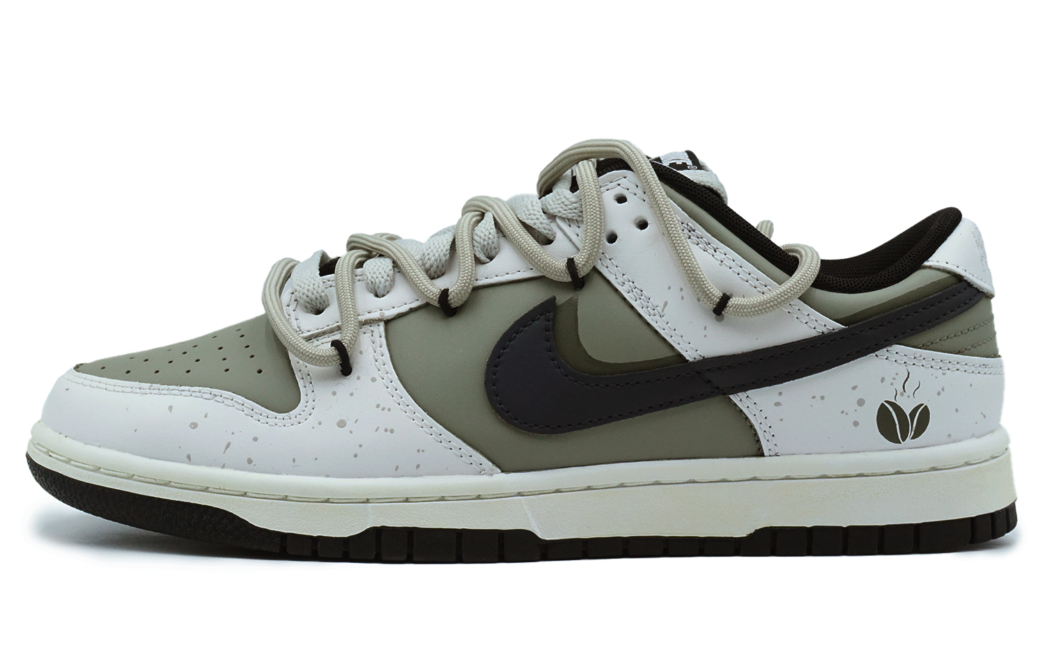 

Кроссовки Nike Dunk Skateboard Shoes Women's Low-Top Brown White