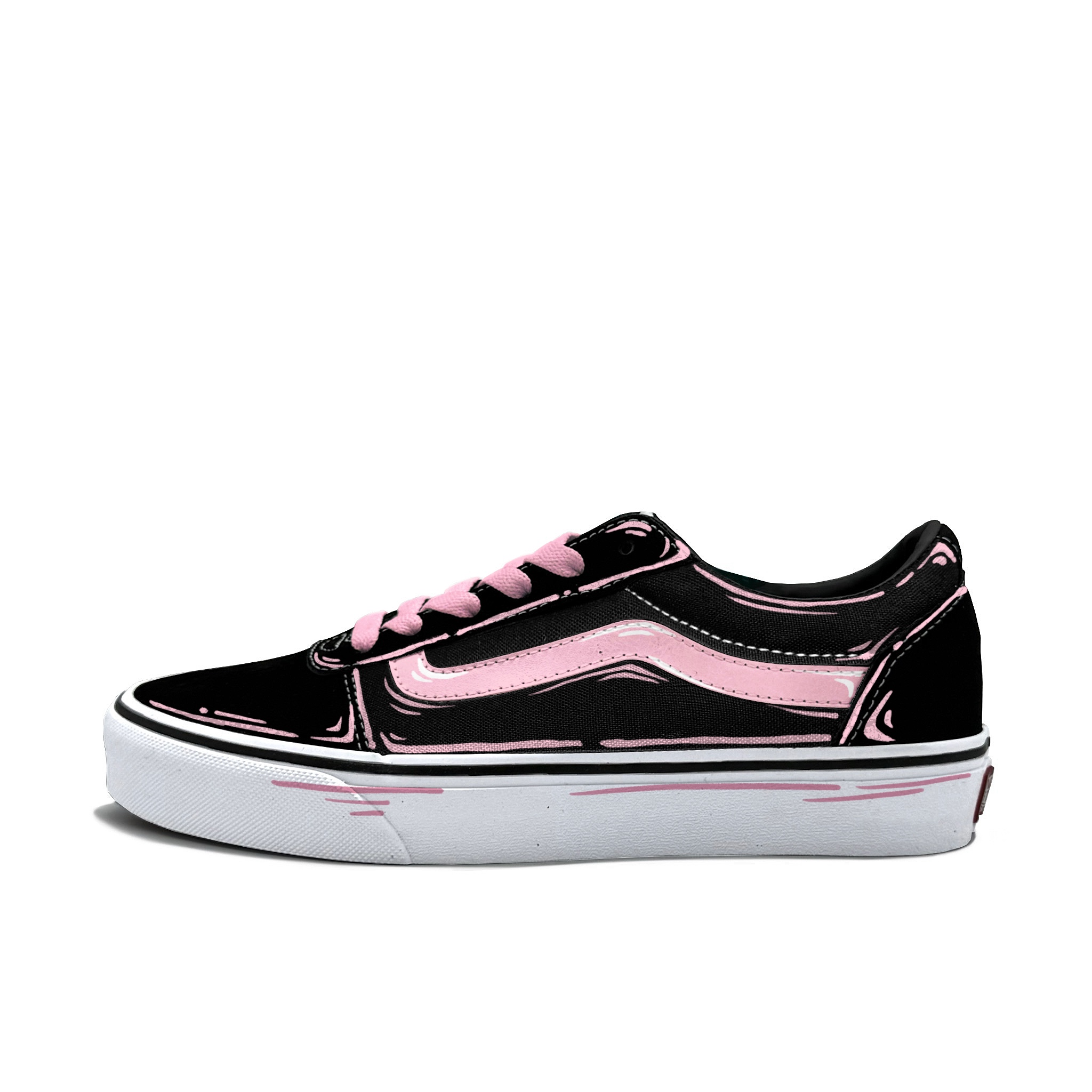 

Vans Низкие износостойкие кроссовки Ward для скейтбординга, мужские, черно-розовые