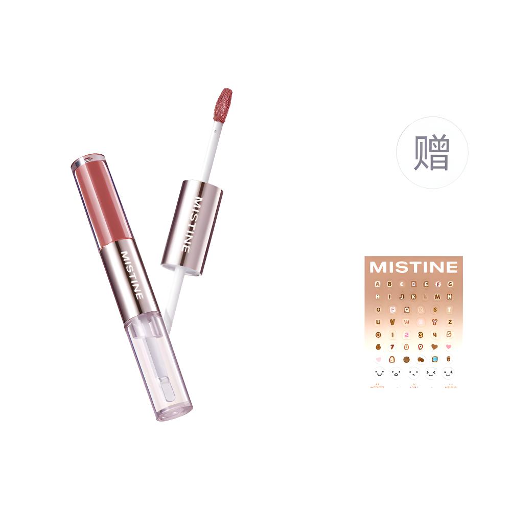 

Стойкий двухсторонний матовый блеск для губ с легким нанесением для естественного сияющего образа Mistine