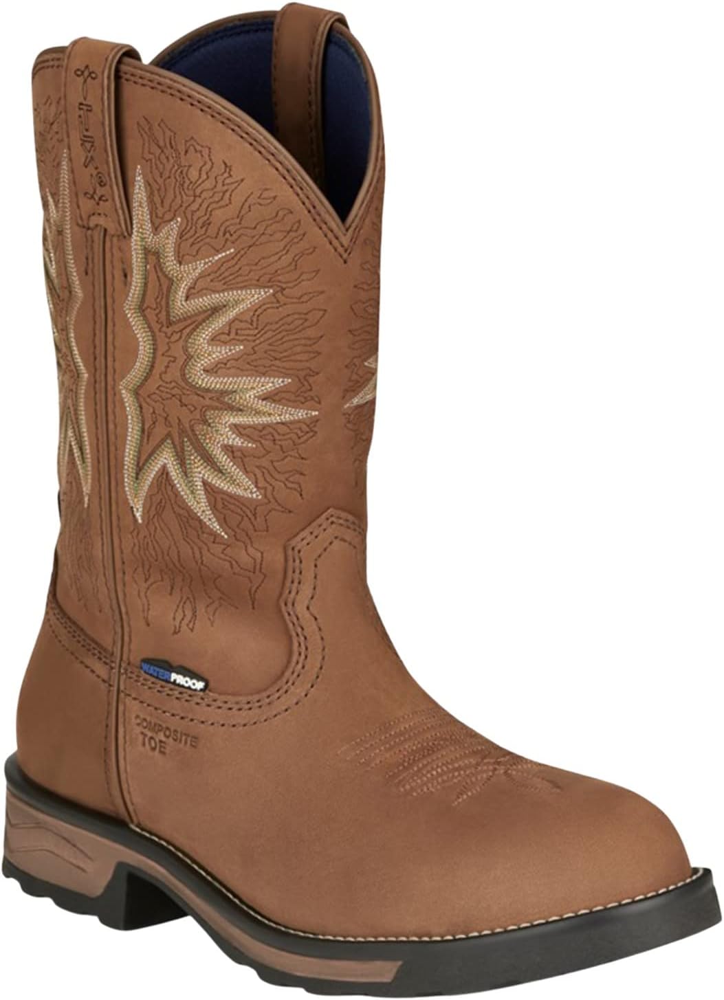 

Мужские вестерн-ботинки Tony Lama Boom Saddle из телячьей кожи с составным носком - Tw3413, Tan