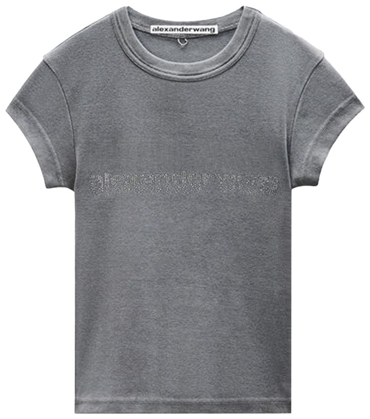 

Футболка Alexander Wang Hotfix Graphic Tee, серый