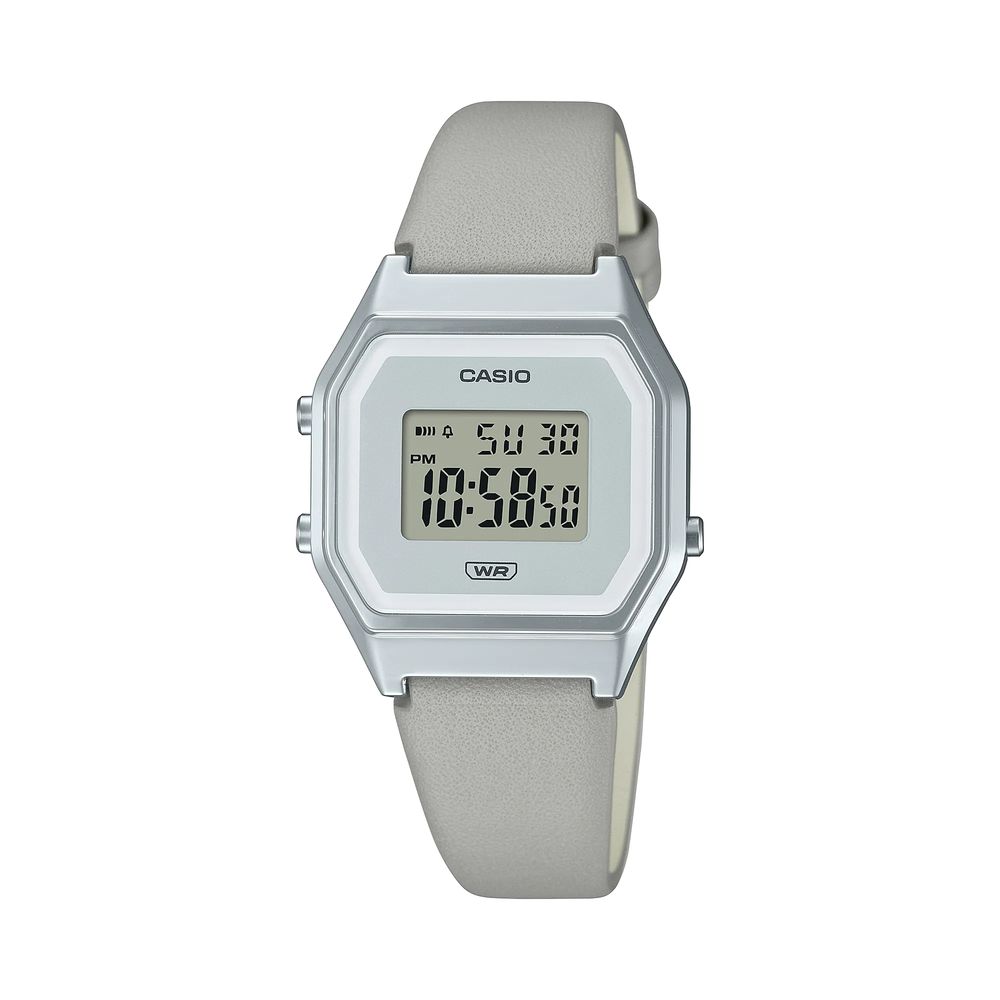 

Серые кожаные часы Casio