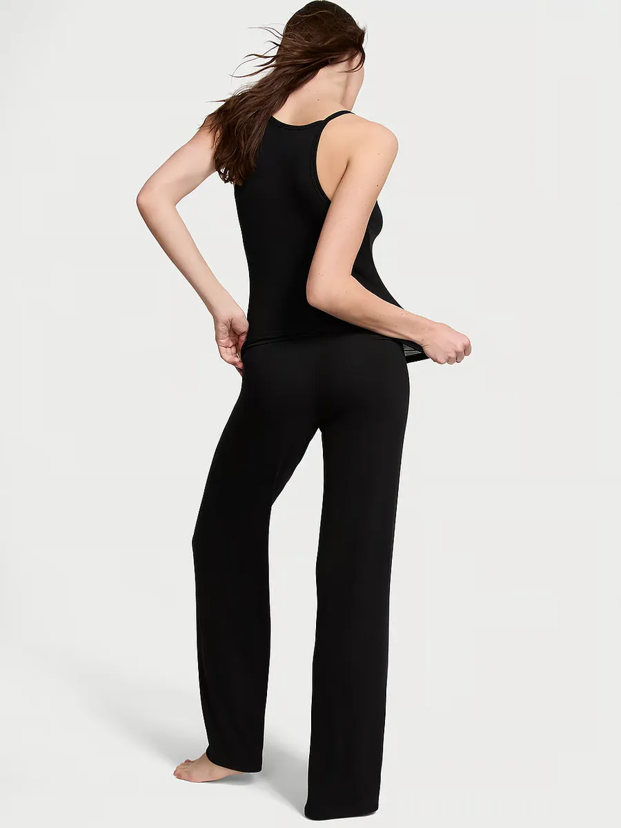 Комплект из майки и брюк в рубчик из модала Victoria'S Secret, черный — фото 2