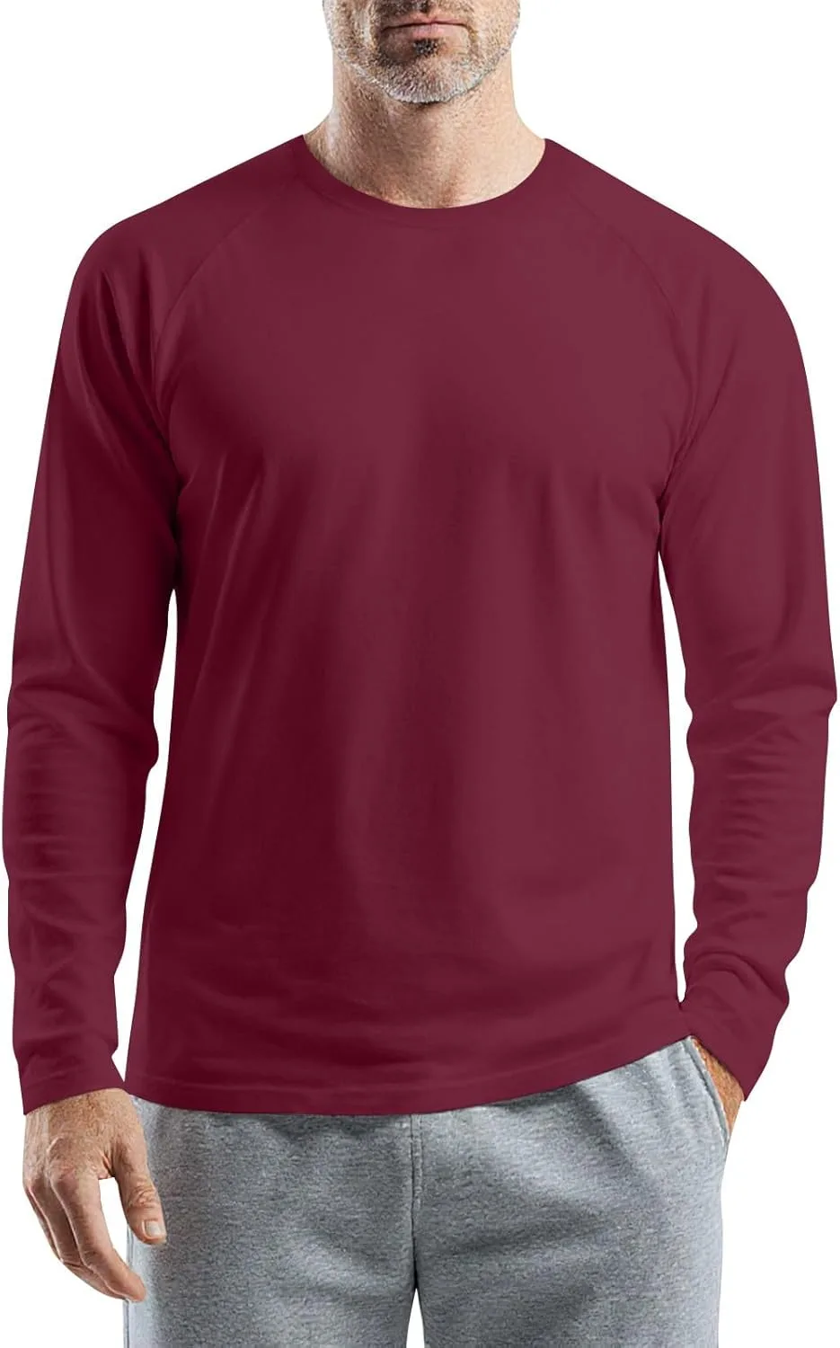 

Мужская футболка с длинным рукавом и круглым вырезом, влагоотводящая BEIBEINOYA