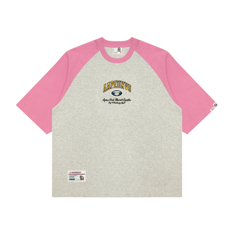 

Хлопковая футболка Aape, розовый