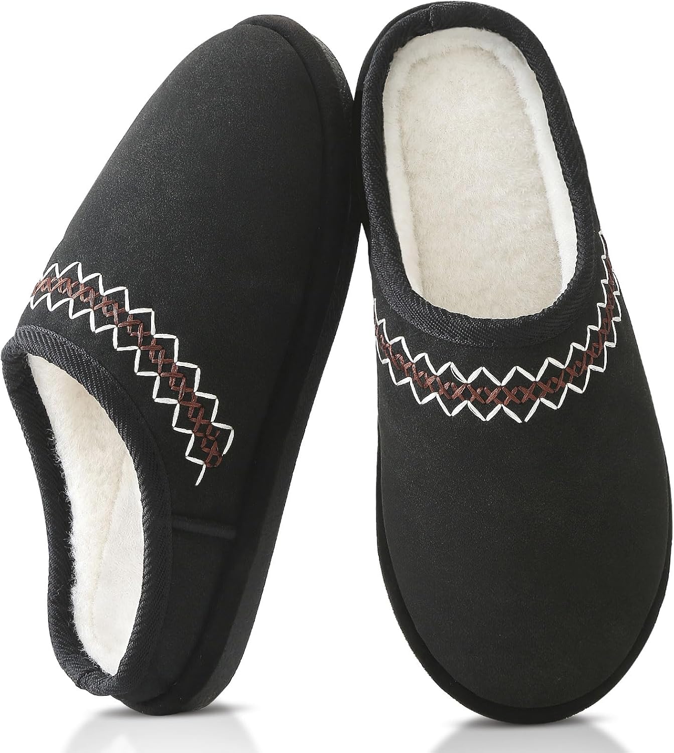 

Тапочки из пенной мемори-пены Parlovable для женщин и мужчин - замшевая обувь с пушистой подкладкой, теплые мюли для дома и улицы, короткие домашние ботинки на щиколотку, черный