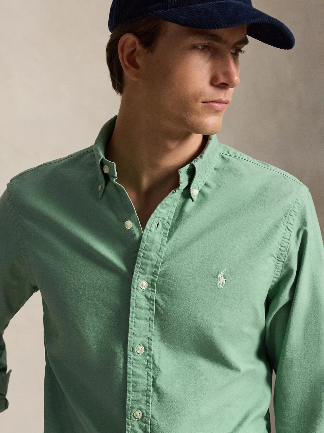 Рубашка на пуговицах стандартного кроя Polo Ralph Lauren, Light Green — фото 2