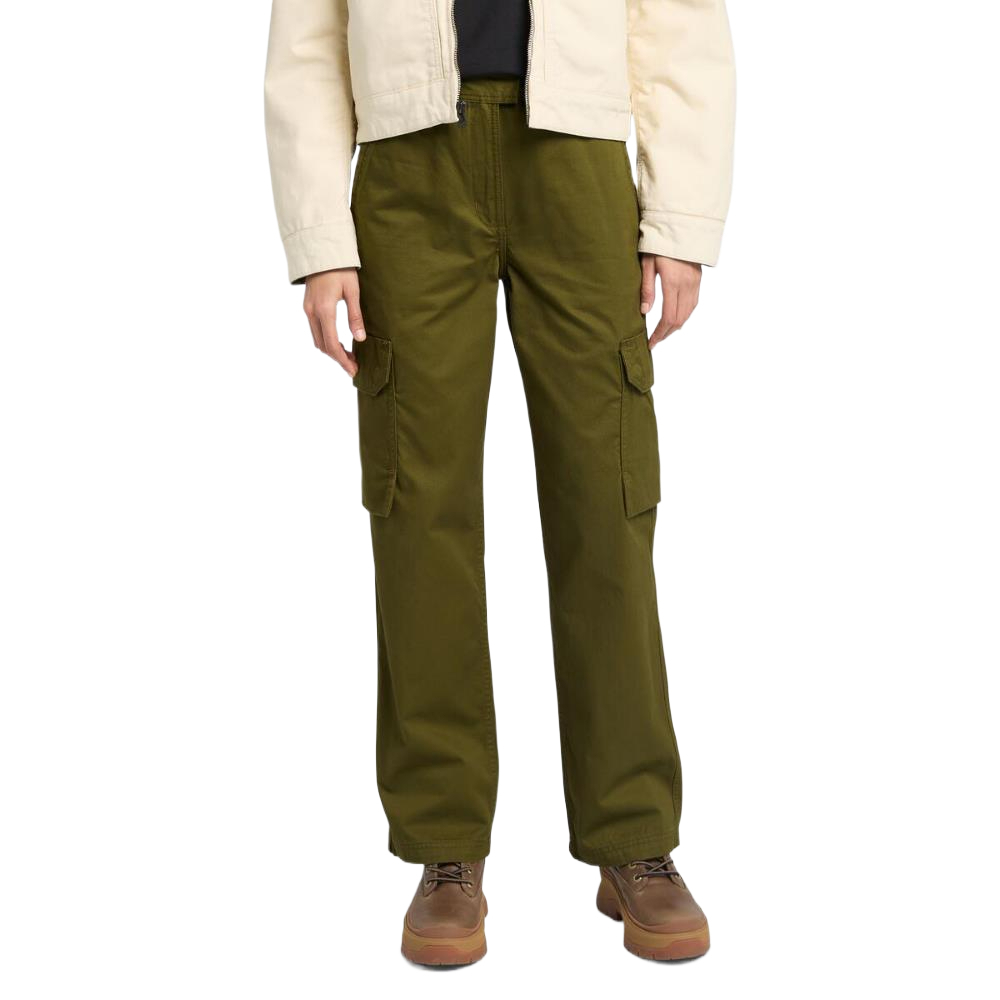 

Timberland Кargo Pants Women's Olive Green Moderate Straight Fit