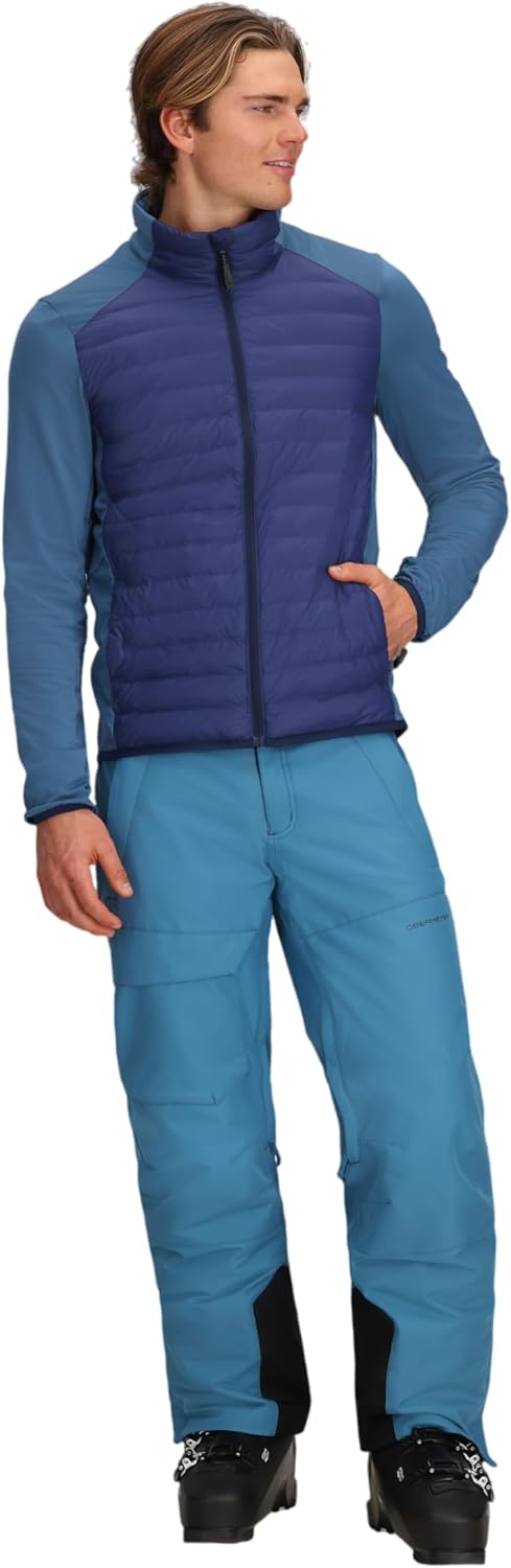

Лыжная куртка Obermeyer Mens Oly Hybrid, утепленная и водонепроницаемая с технологией HydroBlock, Blue Indy