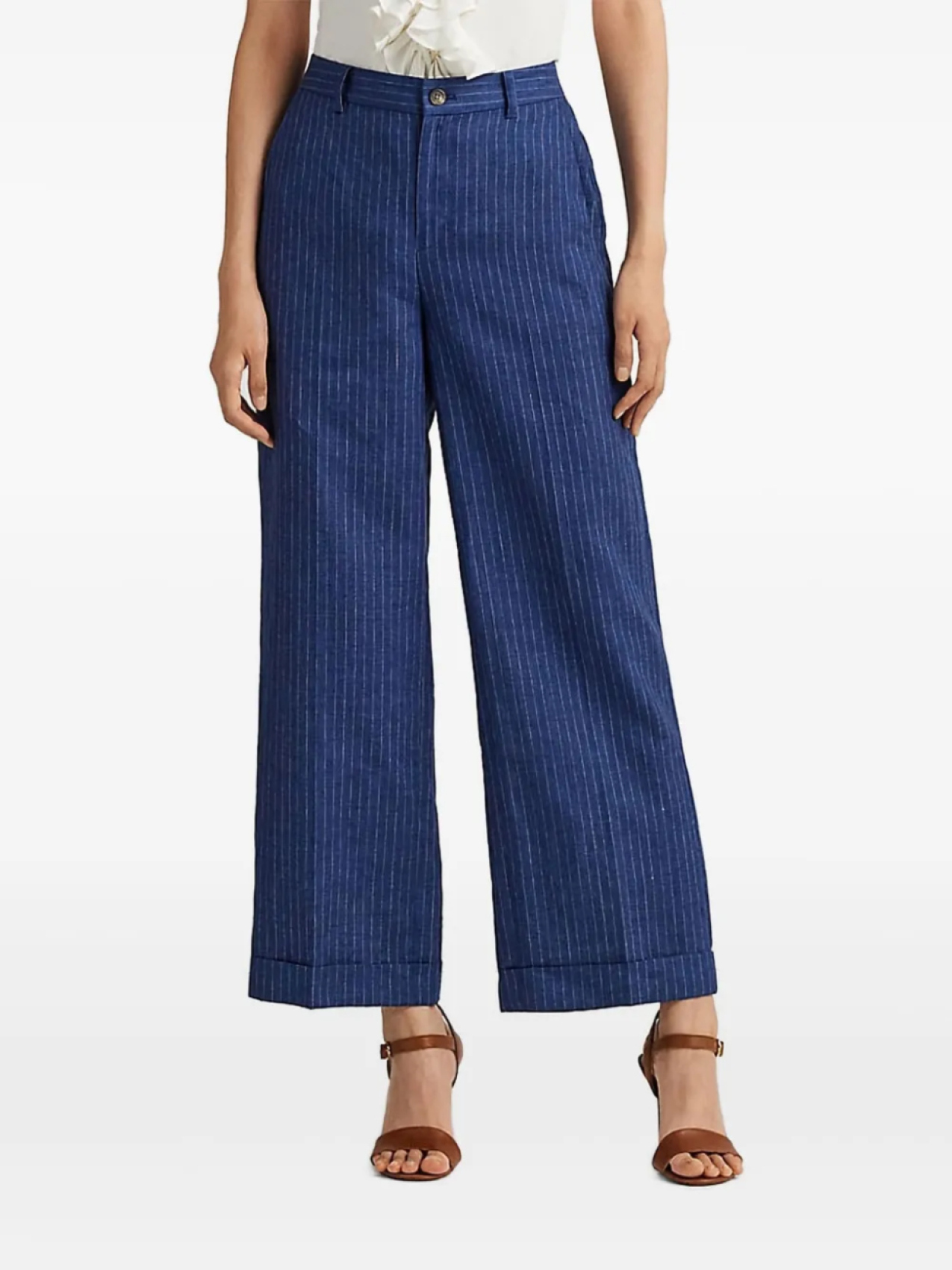 

Lauren Ralph Lauren брюки в тонкую полоску, синий