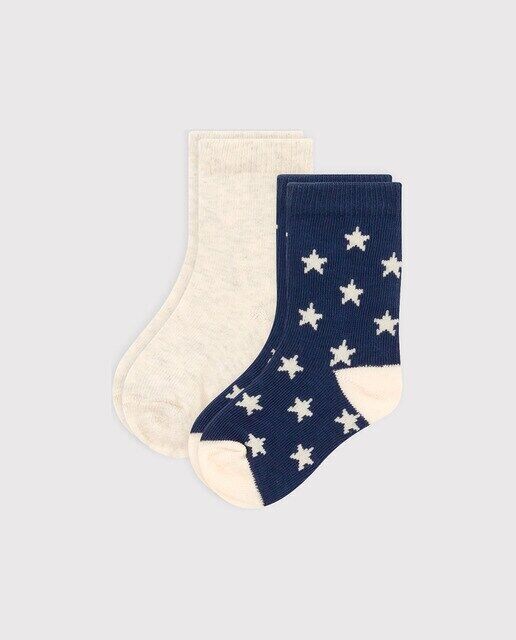 

Лот из 2 пар детских носков со звездами Petit Bateau, мультиколор