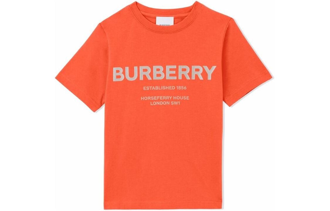 

Футболка детская Burberry, оранжевый / серый