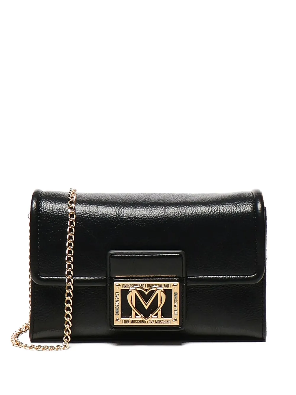 

Сумка через плечо с цепочкой и логотипом Love Moschino, черный