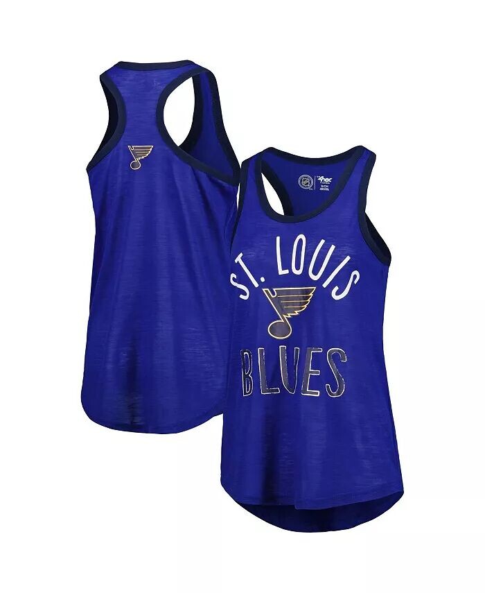 

Женская майка Royal St. Louis Blues First Base с вырезом-борцовкой и овальным вырезом G-Iii 4Her By Carl Banks