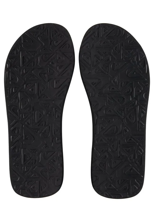 Текстурированные пляжные тапочки molokai с откидывающейся спинкой Quiksilver, Black White Black — фото 3