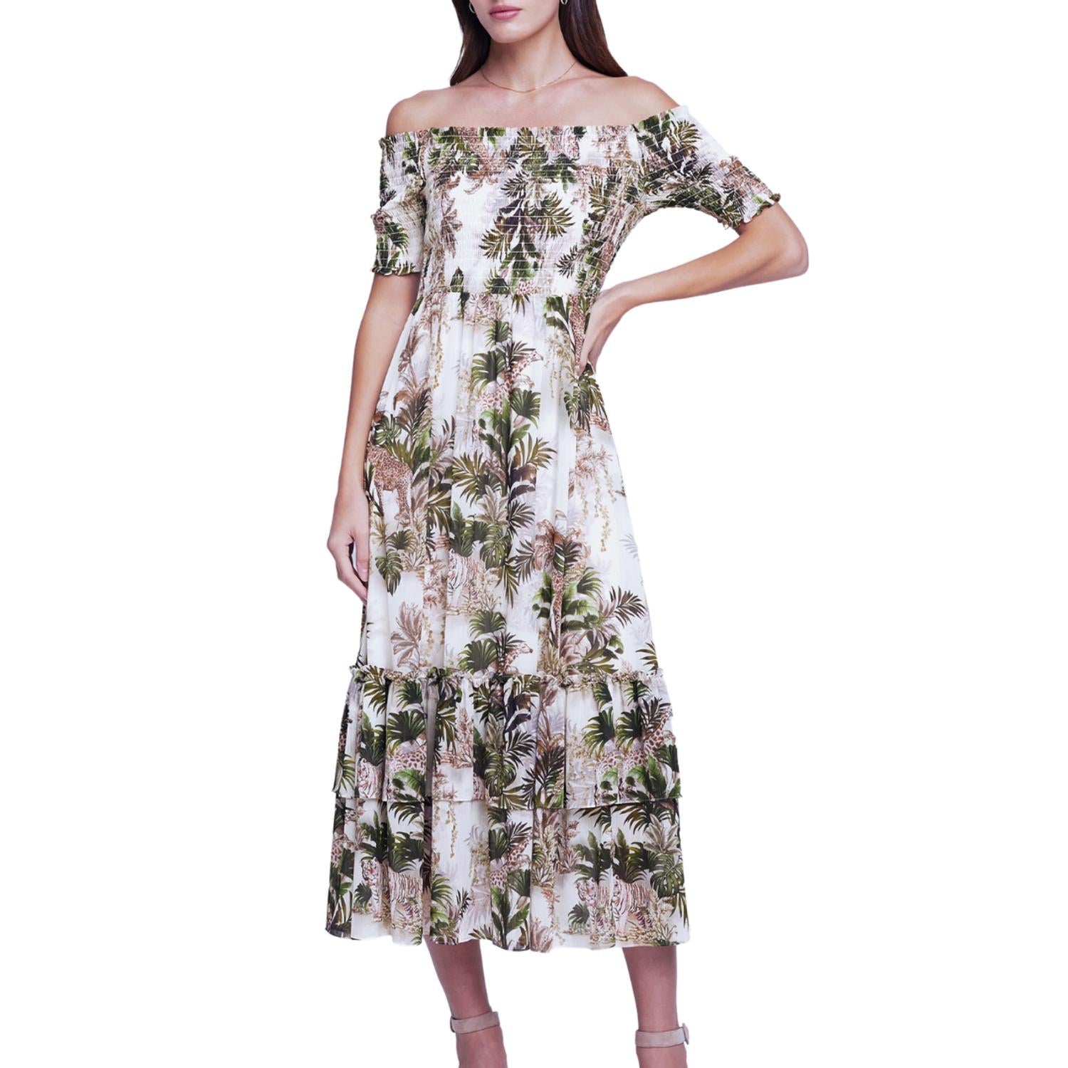 

Платье Oriel в античном белом цвете Multi Vintage Safari L'Agence