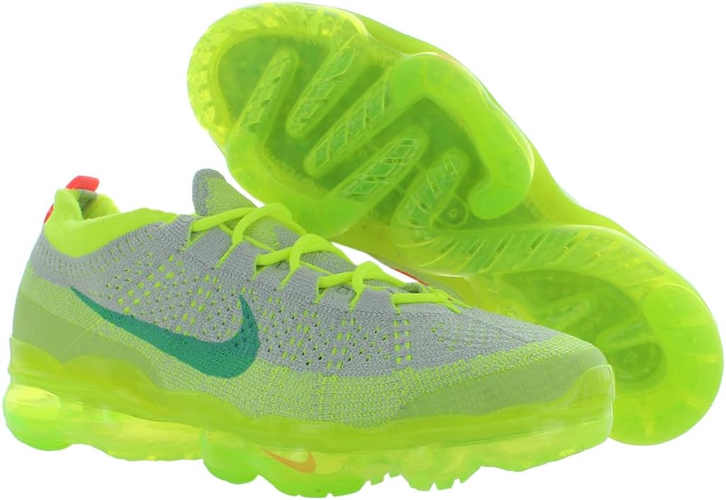 Мужские кроссовки Nike Air Vapormax 2023 Flyknit, серый/изумрудный — фото 2
