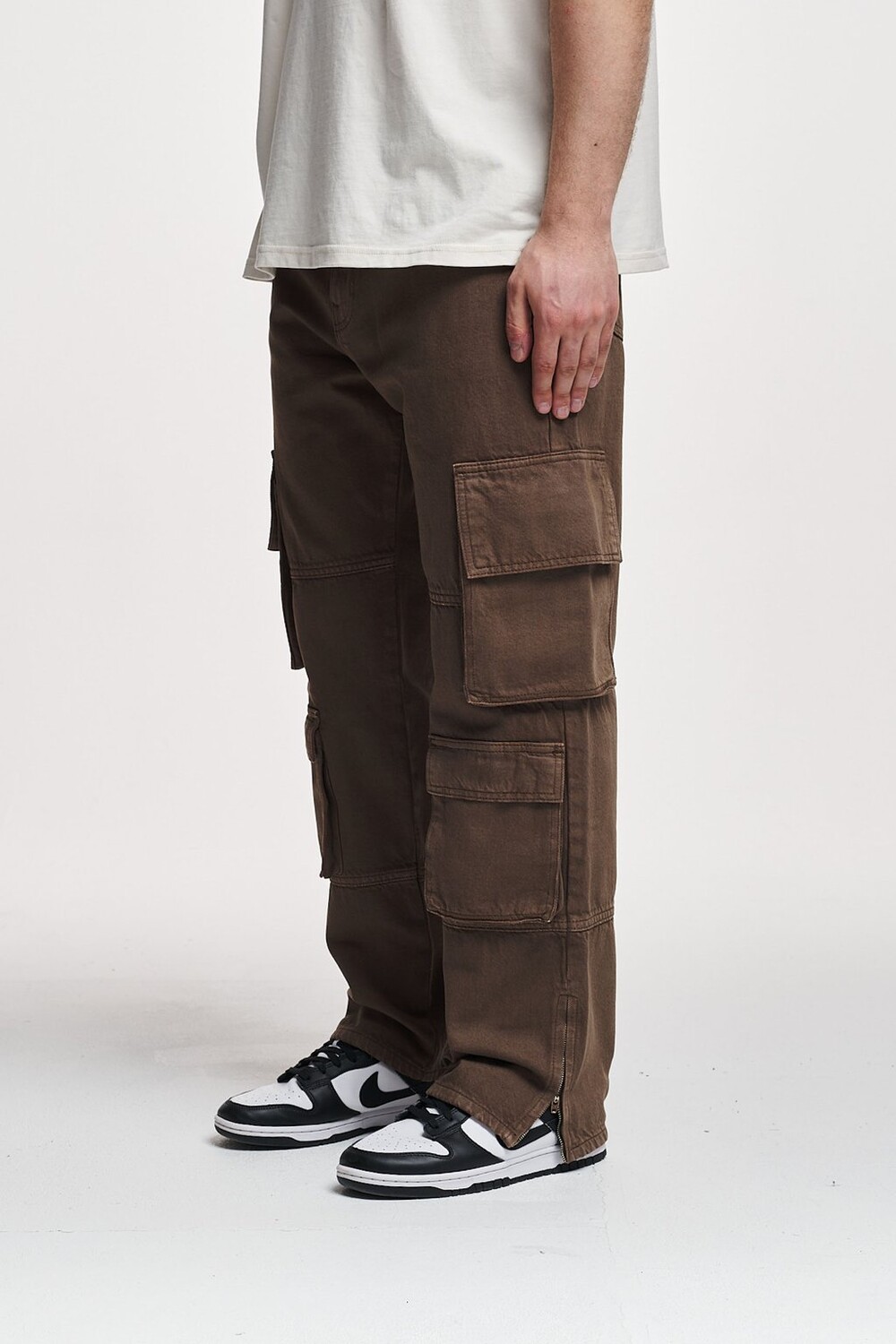 

Джинсы свободного кроя NEO ANKLE ZIP PANTS 2Y Studios, цвет brown