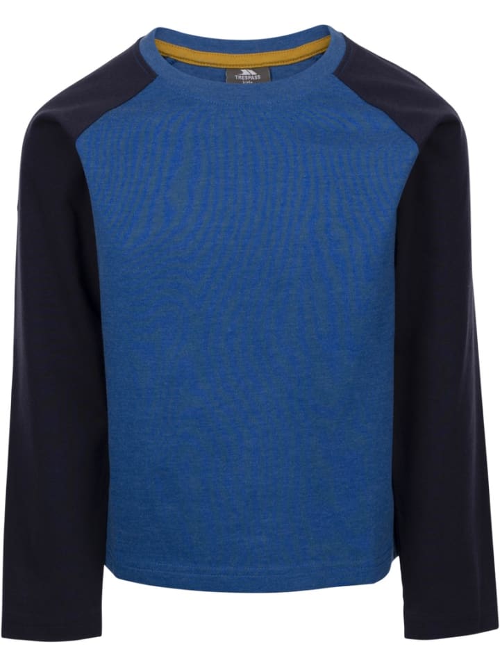 

Детская толстовка "Colley Long Sleeve Tshirt" синего цвета Trespass