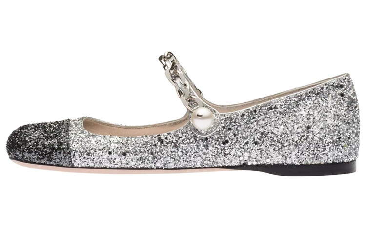 

Туфли женские Miu Miu, серебристый / черный