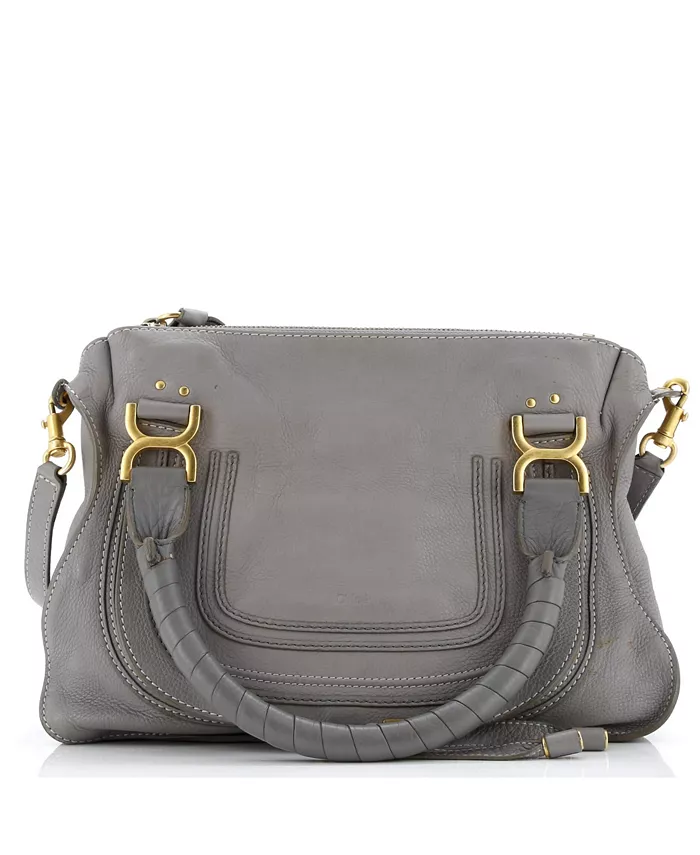 

Кожаная сумка Marcie среднего размера Pre-Owned Chloe, серый