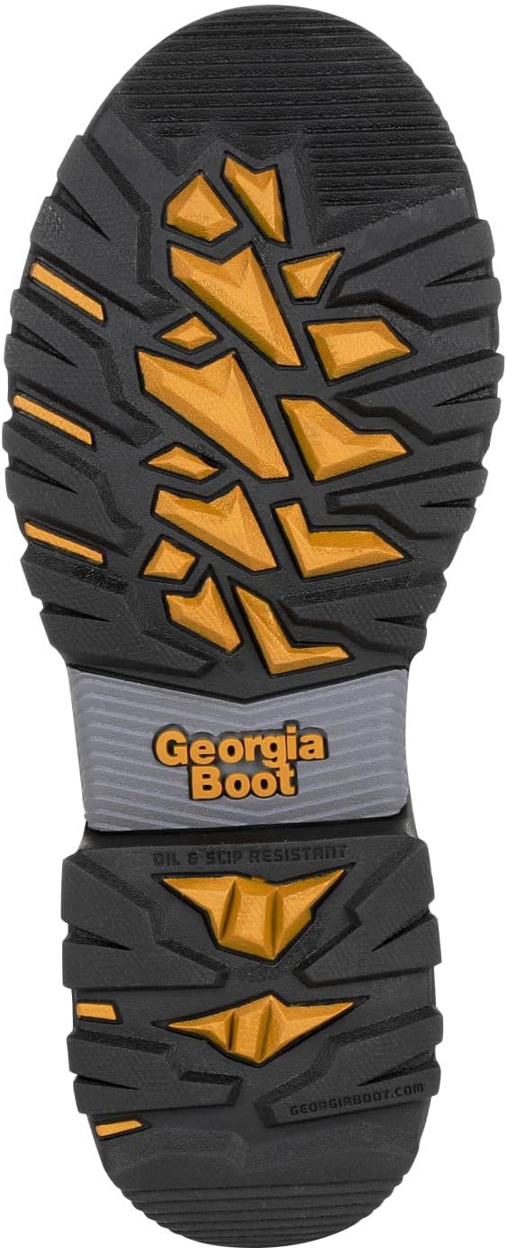 Мужские ботинки Georgia Boot Rumbler с водонепроницаемым верхом и композитным носком, черный/коричневый — фото 2