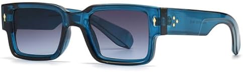 

Модные женские солнцезащитные очки в стиле панк с заклепками. Винтажные мужские солнцезащитные очки с градиентным покрытием и защитой от УФ-излучения UV400 MTZJH, Blue Gray Gradient