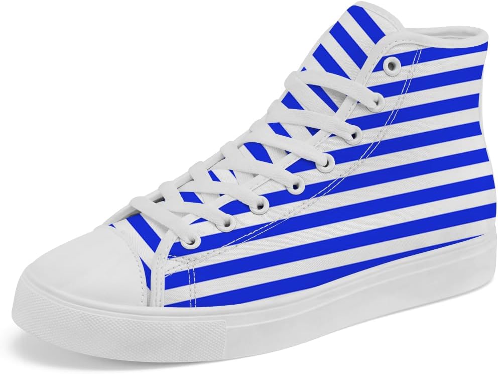 

Кеды Chebing в полоску на высокой подошве, высокие кроссовки на шнуровке, повседневная обувь для женщин и мужчин, синий