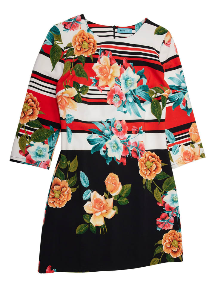 

TOOCHE Платье в стиле «Цветочная сила» красного цвета