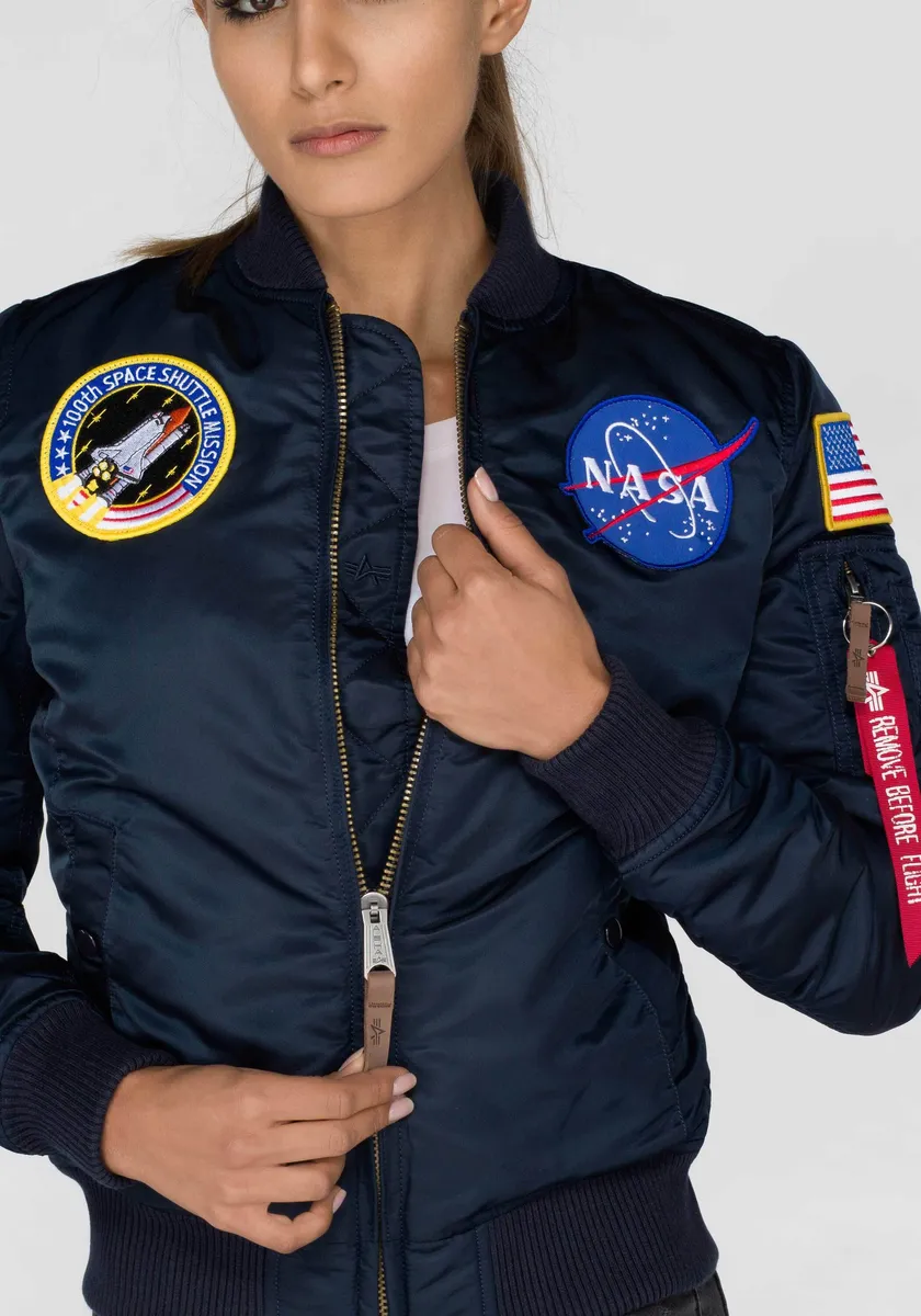 

Куртка-бомбер Alpha Industries " Alpha Industries Women - Куртки-бомберы MA-1 VF NASA Wmn", синий