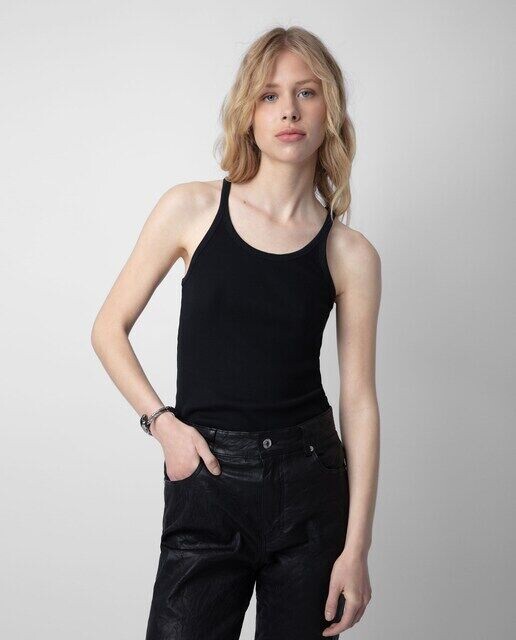 

Женская майка Alba Wings из 100% хлопка Zadig & Voltaire, черный