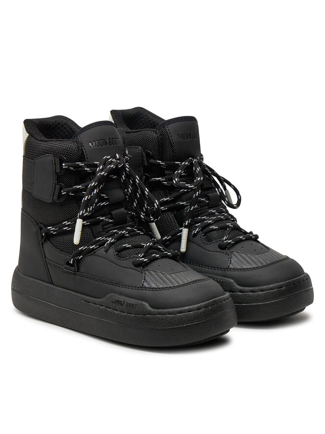Зимние ботинки женские Moon Boot комбинированные, черный — фото 3